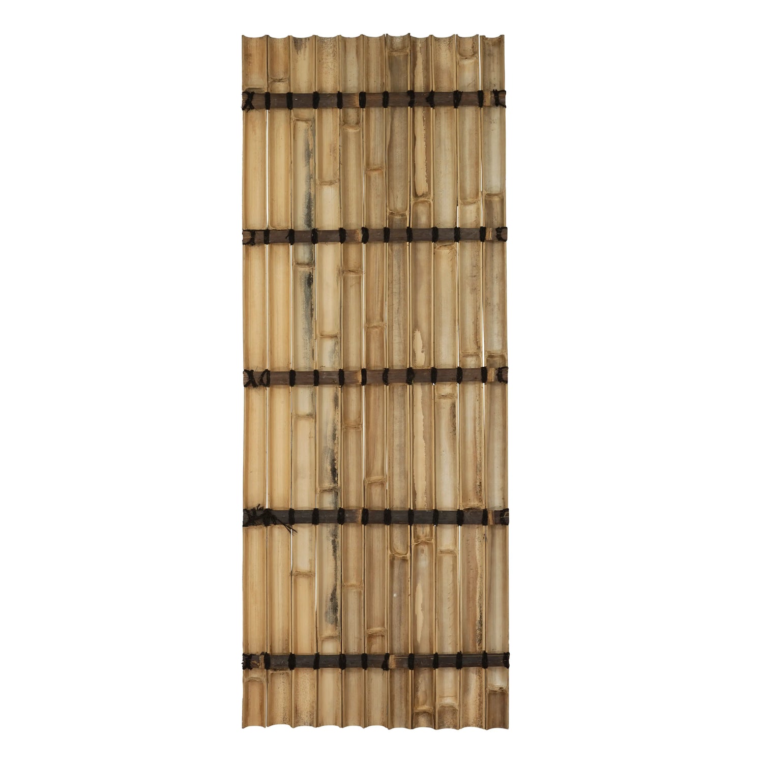halfronde bamboe tuinscherm zwart achterkant 240