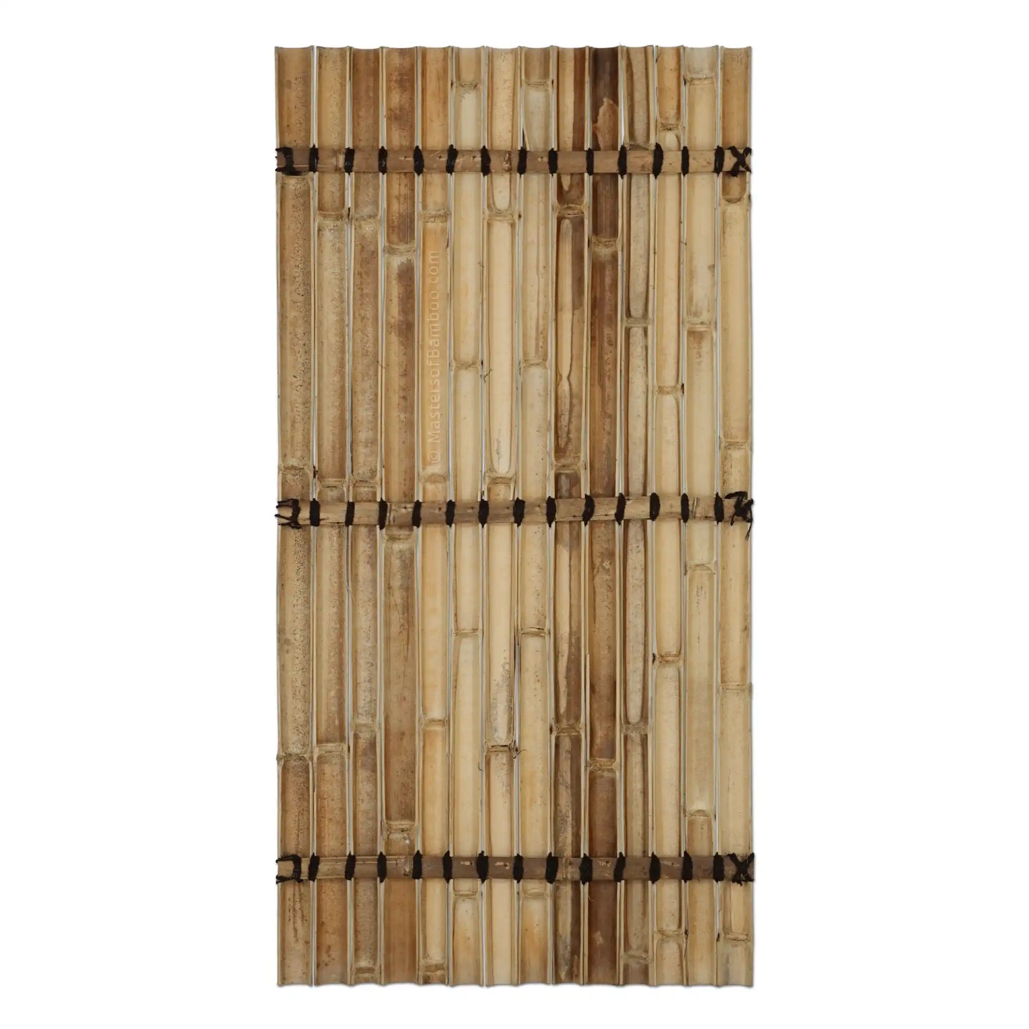 achterkant Zwart Bamboescherm Gehalveerd