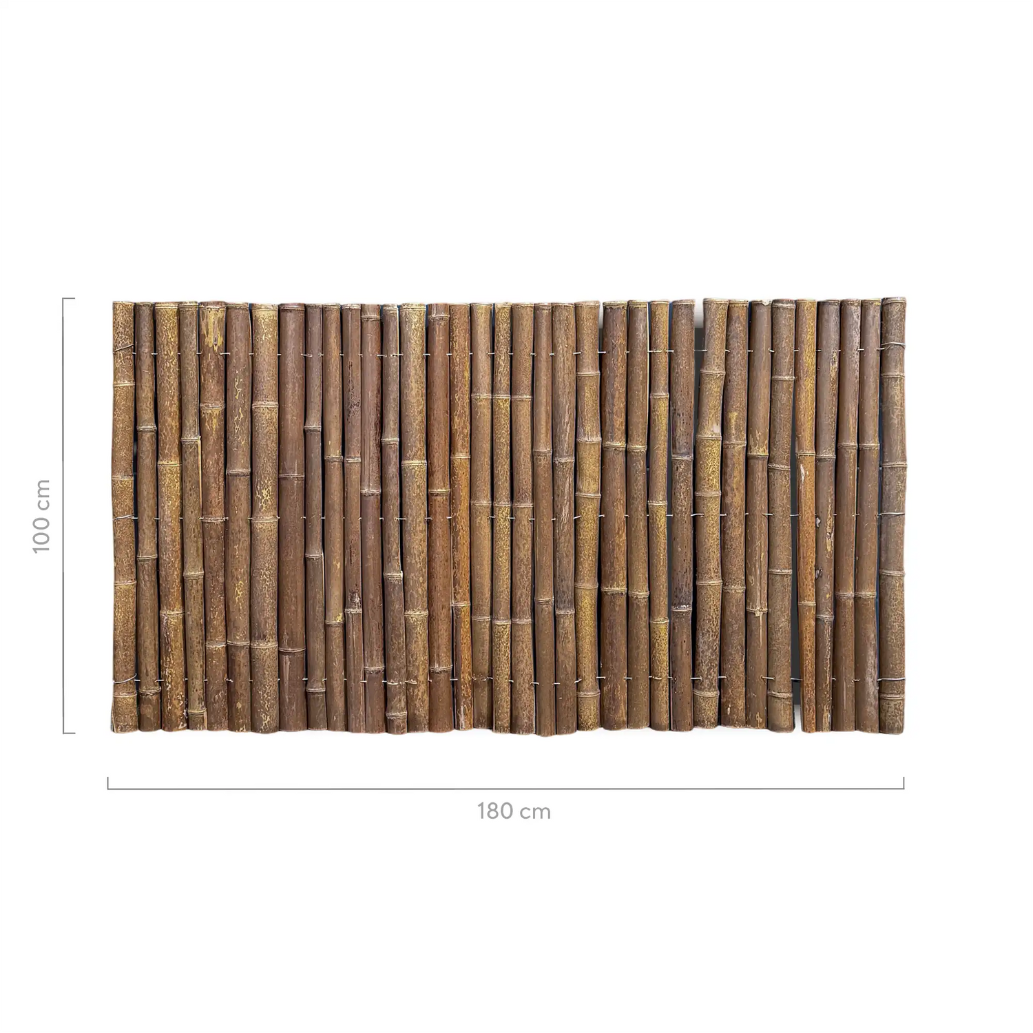 Halfronde bamboe erfafscheiding 100cm hoog