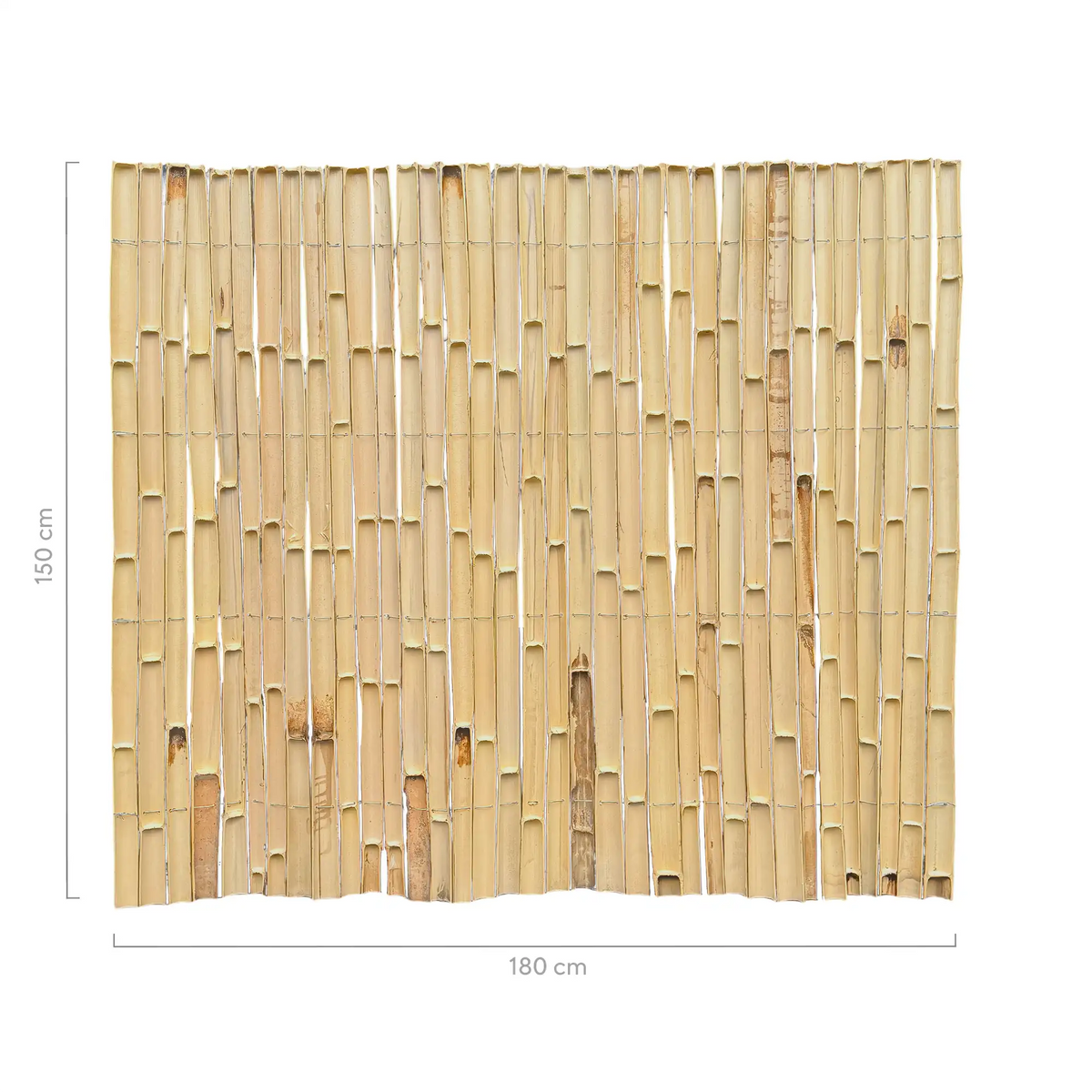 Bamboemat halfrond achterkant 180x150cm