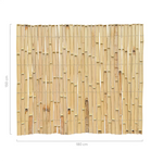 Bamboemat halfrond achterkant 180x150cm