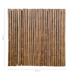 halfronde bamboe mat op rol zwart 180 cm