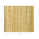 bamboemat halfrond naturel 150cm