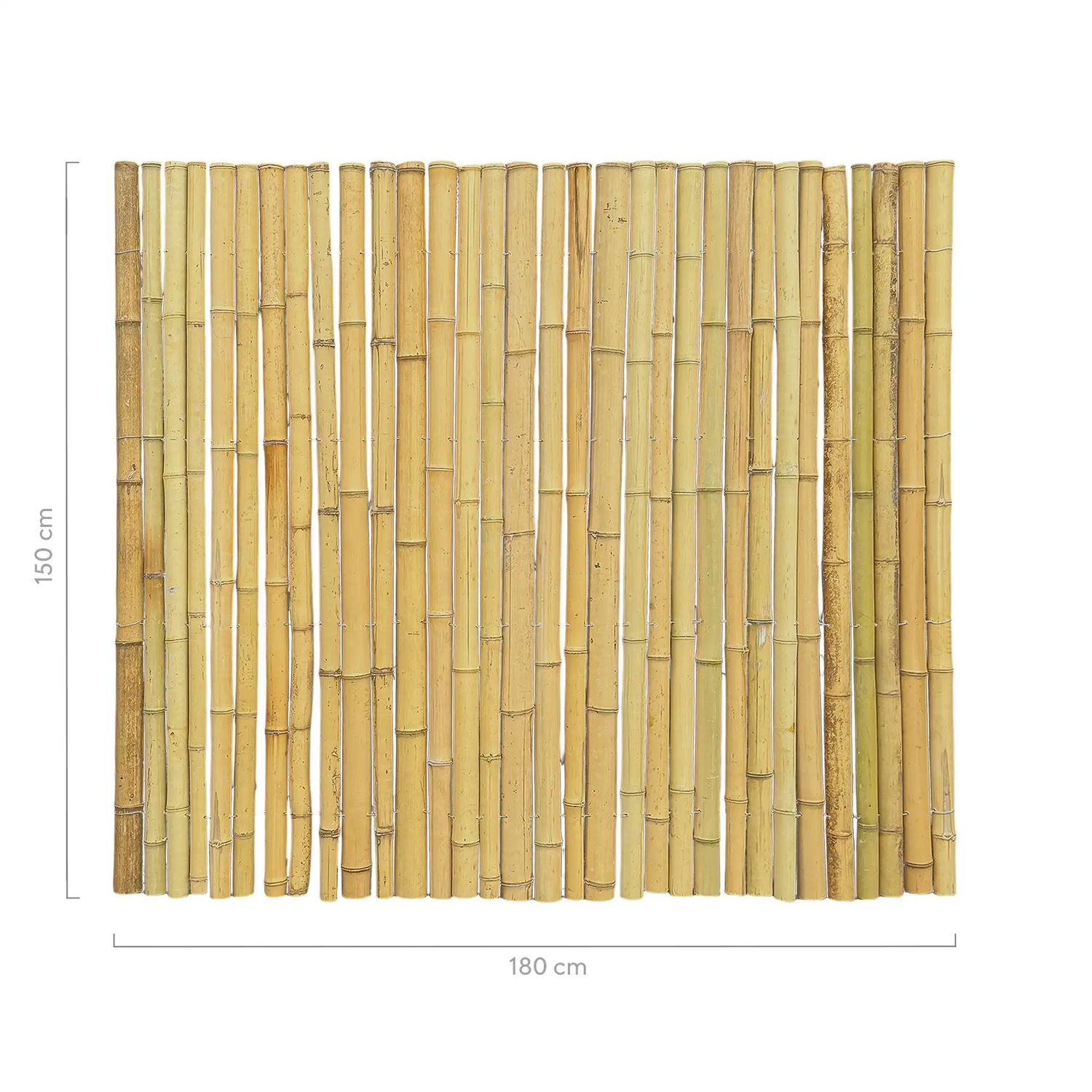 bamboemat halfrond naturel 150cm