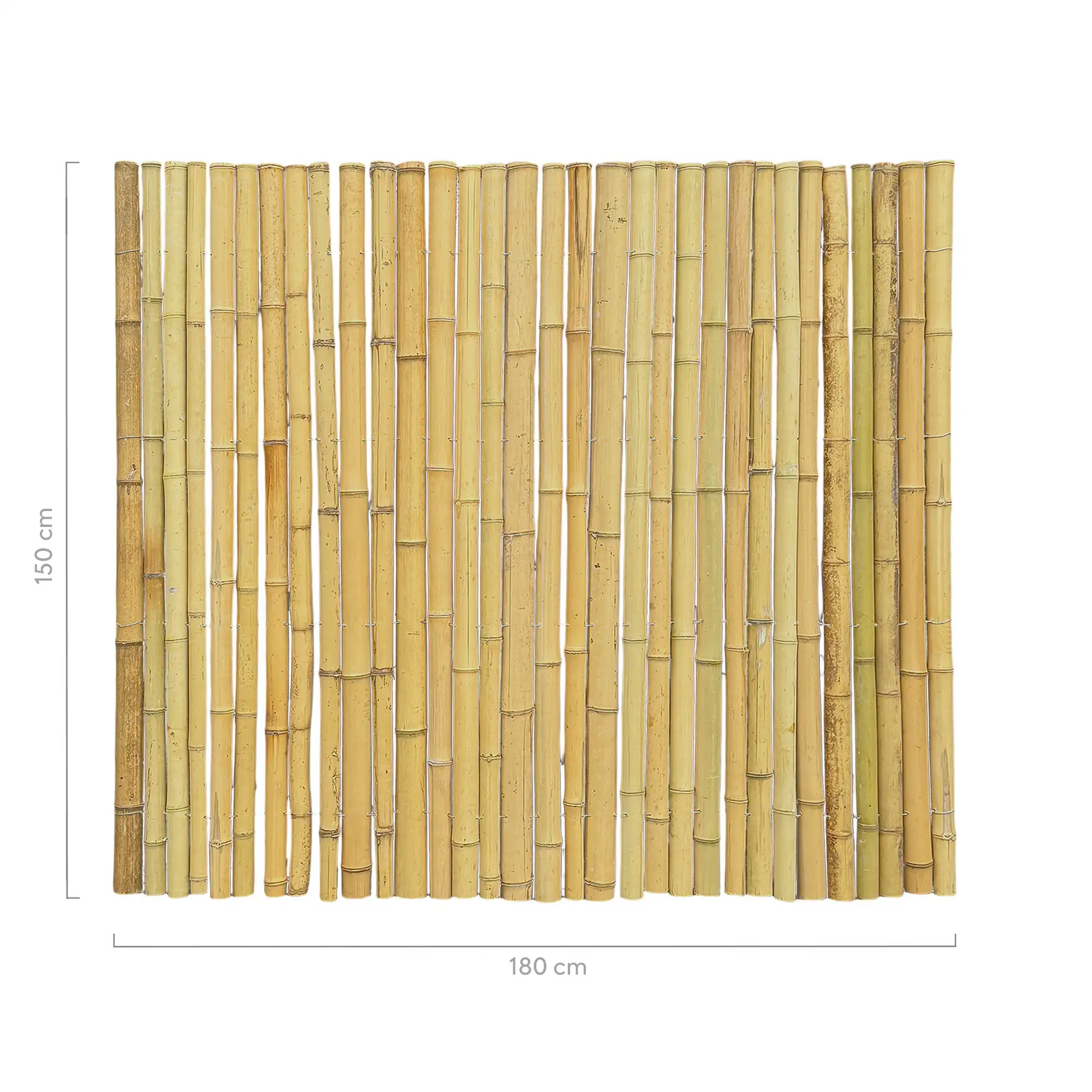 bamboemat halfrond naturel 150cm