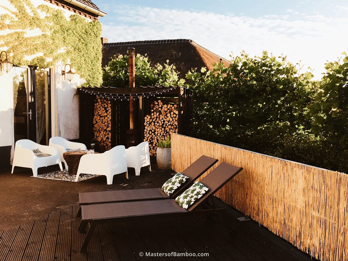 rietmat mini terras privacy