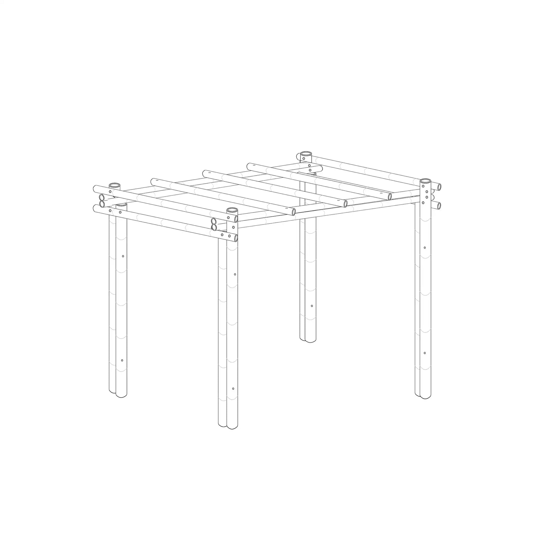 Bamboe overkapping Calima 2x3