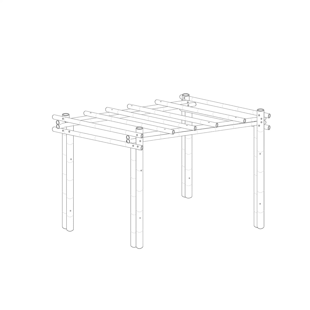 bamboe pergola calima 2x4