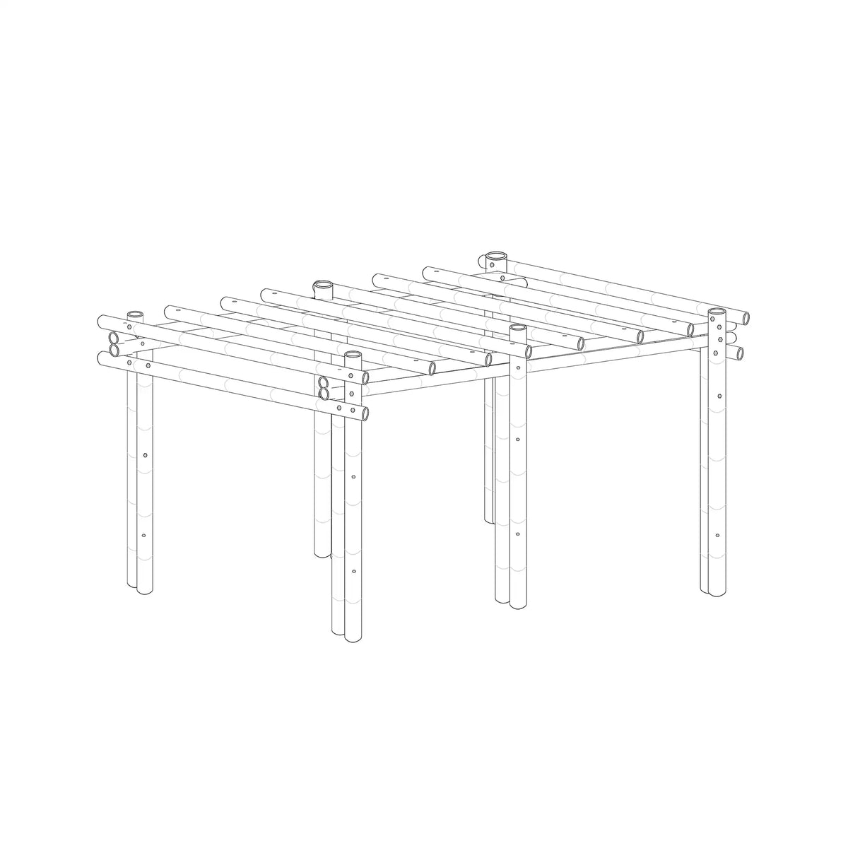 Bamboe pergola calima 3x6